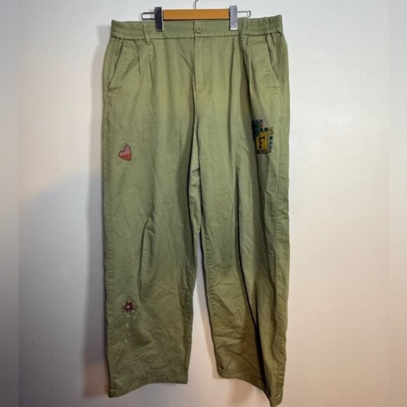 Teddy Fresh Embroidered Khaki Pants – Size 36 - Picture 2 of 13